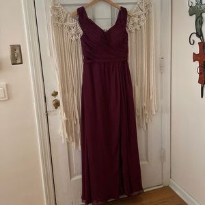 Burgundy Azazie gown
